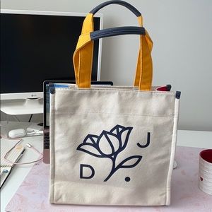 NWOT Draper James multi color canvas tote